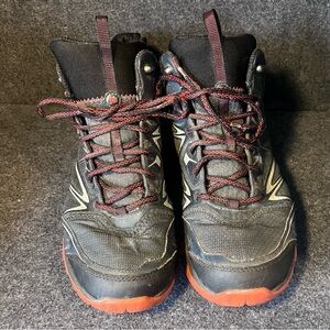 Merrell Capra Bolt Mid Waterproof men's Hiking Boots size 12 gray and orange